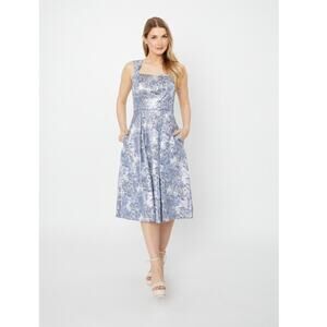 Alex Evenings Floral Sleeveless Midi Dress Style 5157027